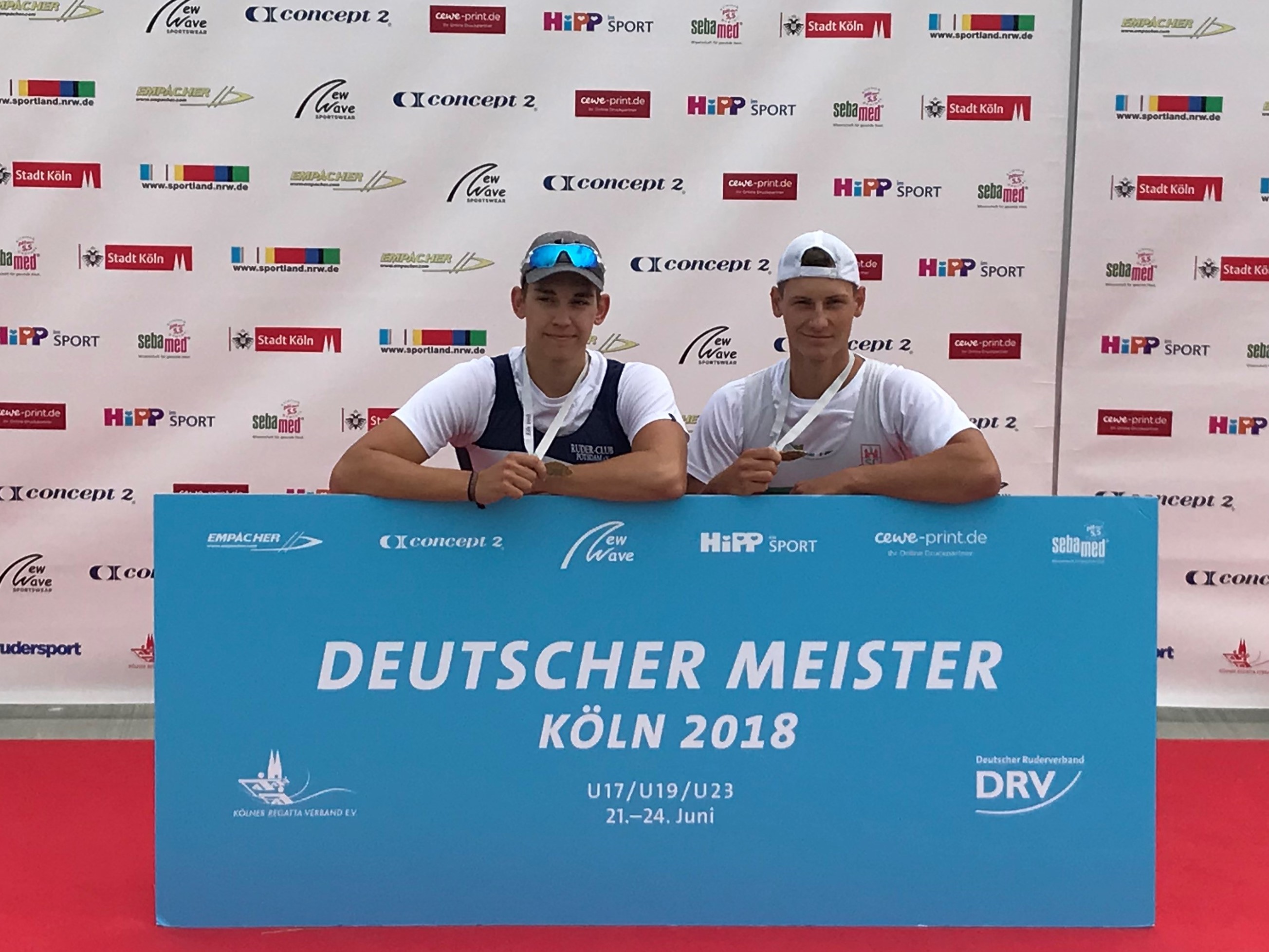 Paul Krüger (r.) siegte ebenfalls mit seinem Potsdamer Partner Klas-Ole Lass. Beide werden Deutschland auch zur JWM in Racice vertreten.